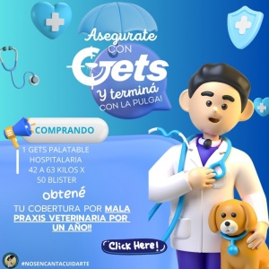 Mayor información en el siguiente enlace: https://vetmarketportal.com.ar/nota/3788/gets-ofrece-un-importante-beneficio-a-los-medicos-veterinarios-de-argentina/