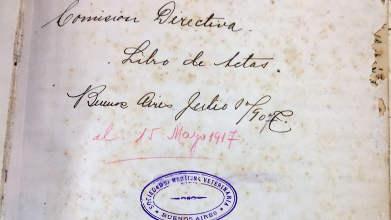 Se recuperó un documento de valor histórico para la Sociedad de Medicina Veterinaria
