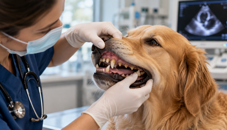 La enfermedad periodontal podría aumentar el riesgo cardiovascular en perros