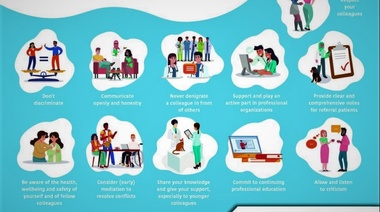 Presentan una infografía con sugerencias para tener una buena convivencia con los colegas veterinarios