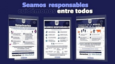 El CVPBA elaboró afiches con protocolos y recomendaciones preventivas COVID-19