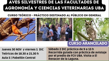 30 de noviembre, 1 y 2 de diciembre - Curso sobre Aves Silvestres