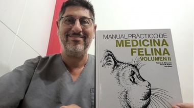 Fabián Minovich y su nuevo libro: "Manual de Medicina Felina Práctica Volumen II"