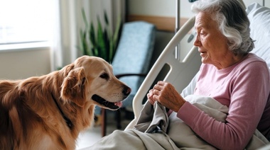 Un hospital permite a los enfermos terminales despedirse de sus animales de compañía