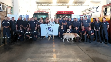 Veterinarios capacitaron a bomberos K9 en atención de emergencias animales