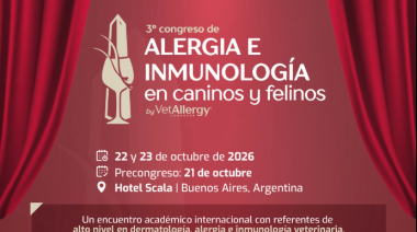 III Congreso Internacional de Alergia e Inmunología Veterinaria: 21 al 23 de octubre, 2026