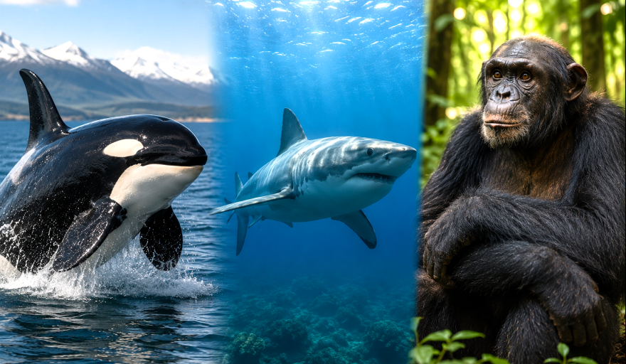 Tres especies animales comparten su día y un mismo desafío: sobrevivir